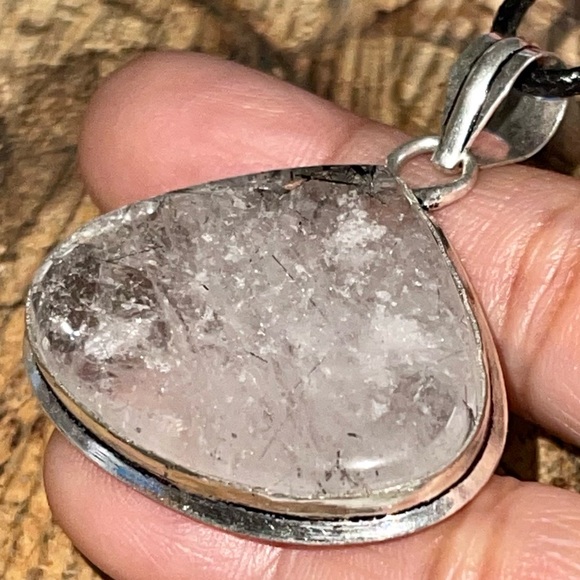 Needle- Like Rutilated Quartz Pendant 1 7/8” - Picture 5 of 10